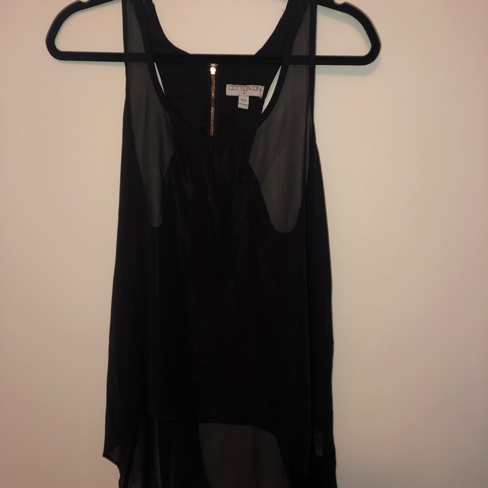 Black see through tank